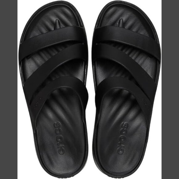 Crocs Getaway Strappy Sandals - Black - Women's Size 7 - GUC - Picture 4 of 5